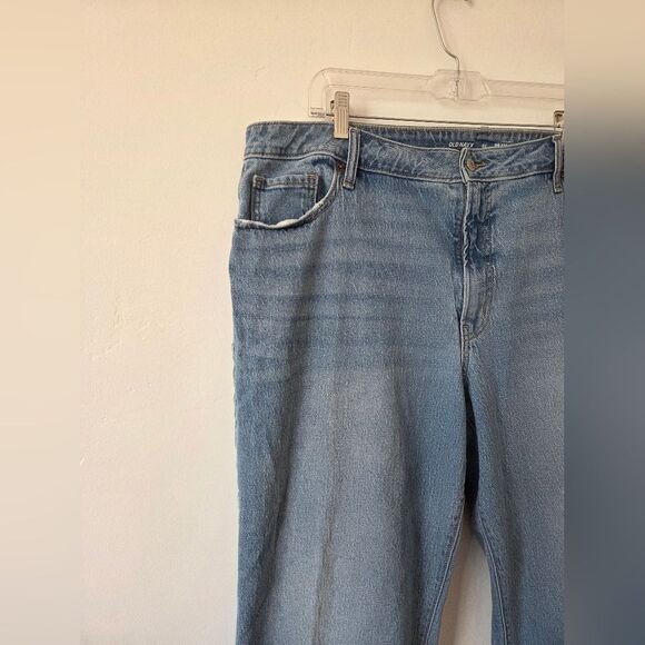 Old Navy OG Straight High Rise Jeans Secret Smooth Pockets Medium Wash Plus 22 - Picture 3 of 9